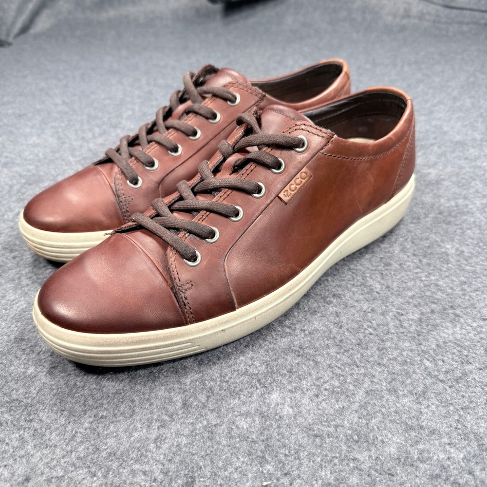ECCO Soft 7 Mens Sneakers Brown Leather Low Top Lace Up Shoes 43 us size 9.5-10